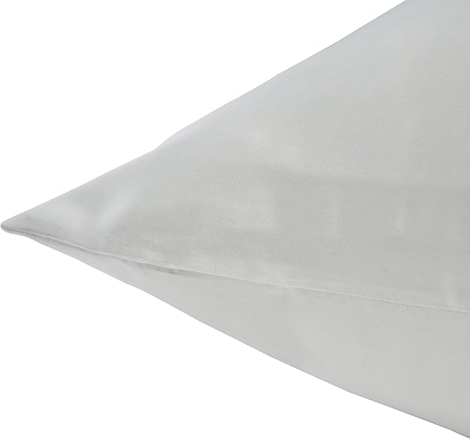 White Satin Pillowcases Queen Size Set of 2 for Hair and Skin,White Silk Pillowcase Breathable Pillowcase with Envelope Closure