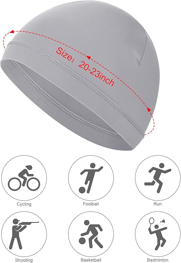 SATINIOR 6 Pcs Cooling Skull Cap Helmet Liner Sweat Wicking Cap Hard Hat Liner Bandana for Men Women Sports Cycling Running