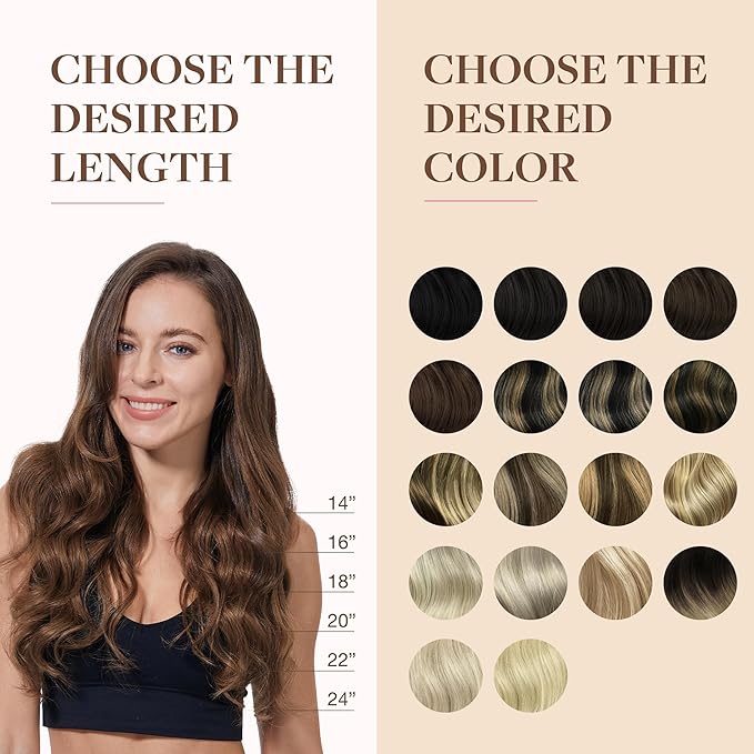 GOO GOO Clip in Hair Extensions Real Human Hair, Remy Human Hair Extensions Clip ins for Women, Natural Human Hair, 20inch 130g 7Pcs, #4A Chocolate Brown