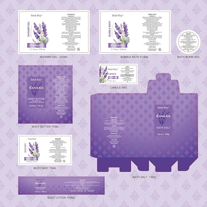 Large Spa kit for women gift set, 20 PCS Spa Gift Baskets Christmas Gifts for Women Bath Kit with Lavender gifts spa gift set Basket, Luxury Self Care Home Spa Kit Lavender Bath Gift Basket