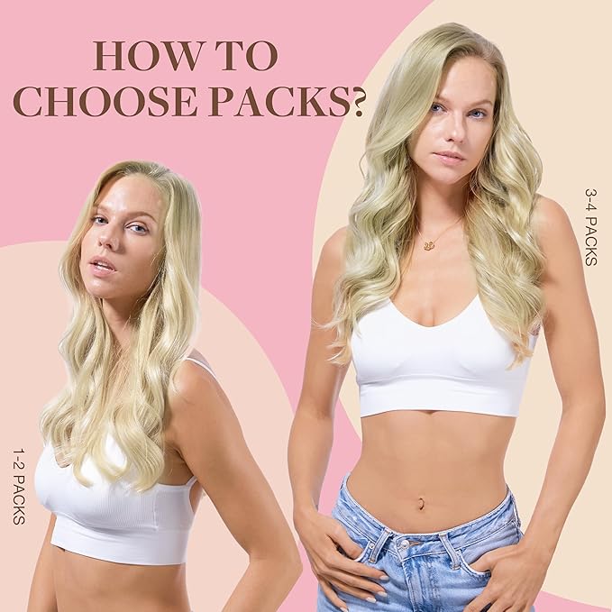 GOO GOO Tape in Hair Extensions Human Hair, 17/22/60 Ash Blonde to Golden Blonde and Platinum Blonde, 18inch 50g 20pcs, Skin Weft Seamless Invisible, Silky Straight with Thick Ends, Remy Human Hair