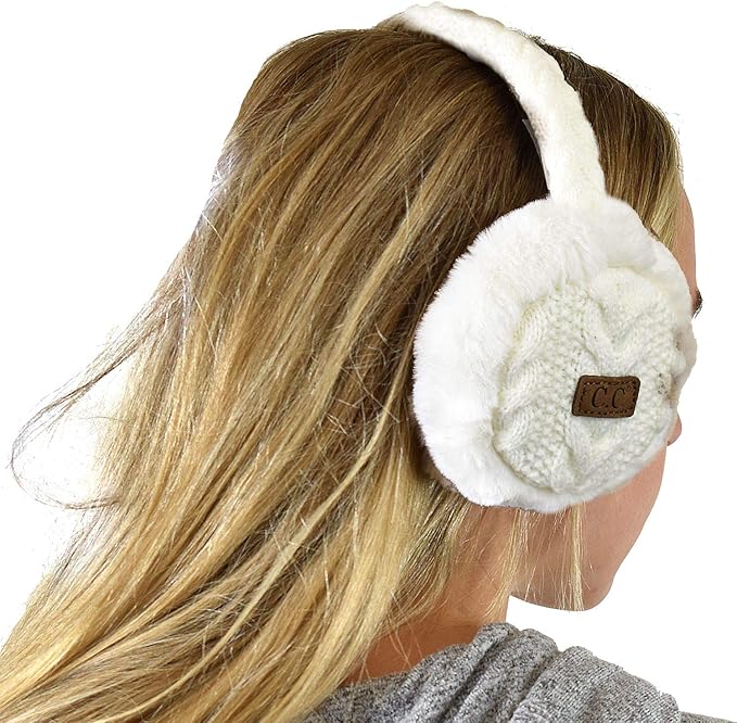 C.C Soft Winter Warm Adjustable Headband Ear Warmer Earmuffs