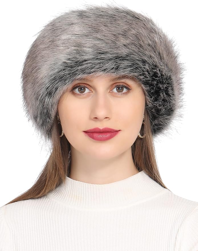 Faux Fur Headband for Women Winter Earwarmer Earmuff with Elastic