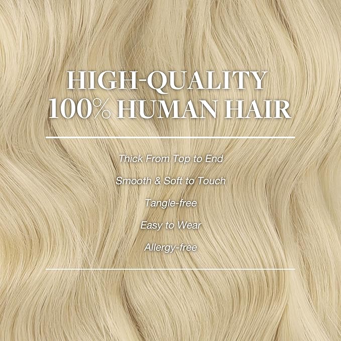GOO GOO Clip in Hair Extensions Real Human Hair, Remy Human Hair Extensions Clip ins for Women, Natural Human Hair, 18inch 120g 7Pcs, #R7/60F