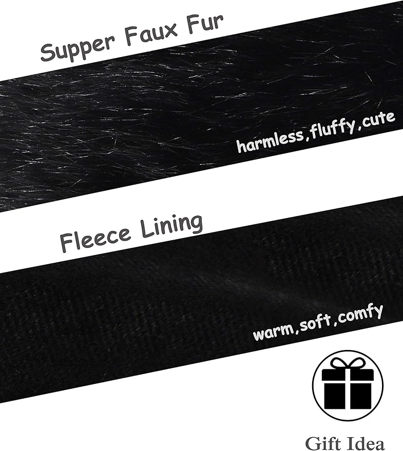 sy soul young Faux Fur Headband with Elastic for Women's Winter Earwarmer Earmuff