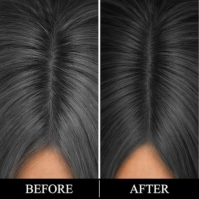 Root Touch Up Hair Color – 3 Color Blendable Hairline Powder for Gray Coverage, Root Cover Up & Thinning Edges – 48H Sweat Resistant, Natural Finish for Women & Men – Black