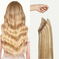 Luxy 100% Remy Human Hair – Halo Clip-In Hair Extensions –Natural Looking Volume & Length - One-Piece - Easy 5-Min Application 150 grams 12" Dirty Blonde Highlights