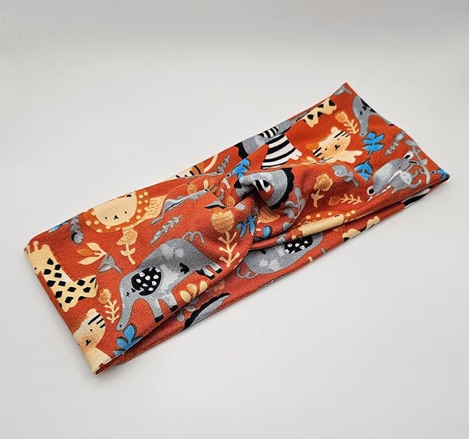 Soft Stretchy Headband, 3-in-1 Versatile Twist Style, One-Piece (Rusty Safari, Adult)