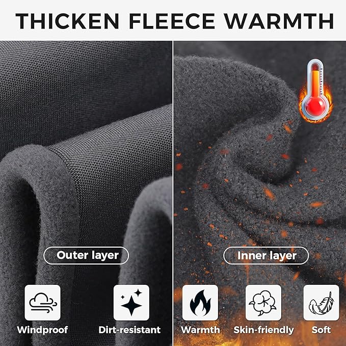 Winter Warmers Headbands for Women Men Soft Cold Weather Ear Headband Fleece Ear Muffs for Running Cycling Ski Hike