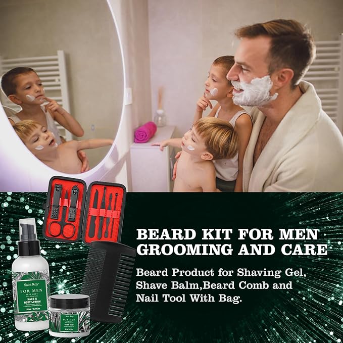 Christmas Bath and Body Gift Basket Set for Men Dad Birthday Men Gift Set Gifts for Him Spa Kit Perfume Spa Bath Gift Set husband gift baskets for man, Mens Bath Beard Gift Basket Mens Gift Set