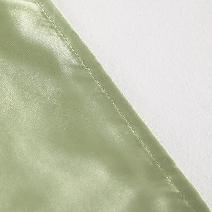 NTBAY 2 Pack Satin King Pillowcases for Hair and Skin, Luxurious and Silky Pillow Cases with Envelope Closure, 20x36 Inches, Sage Green