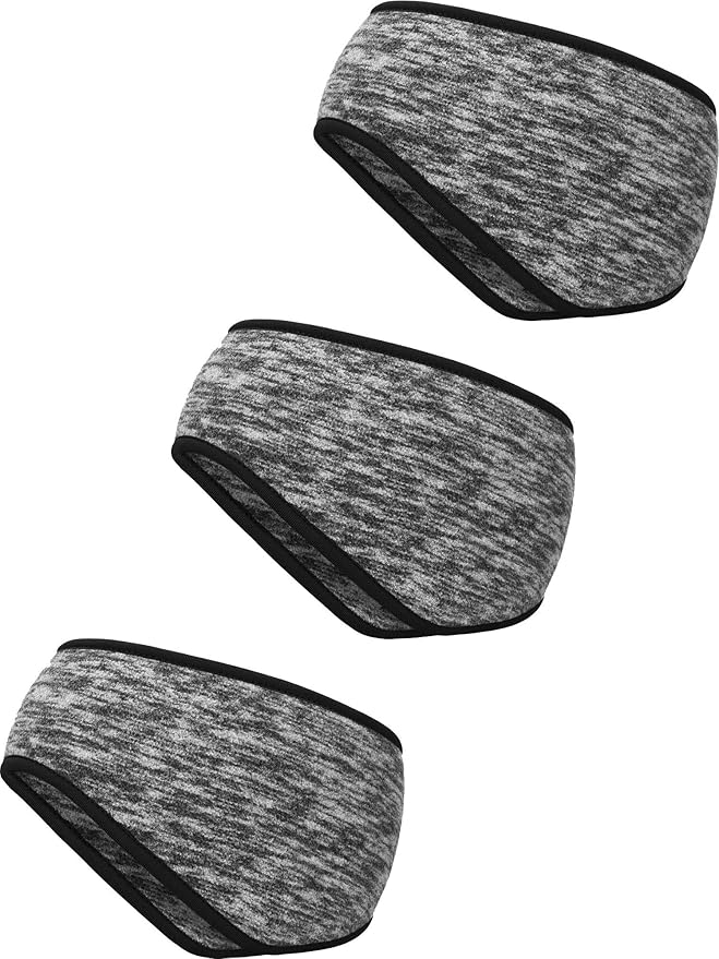Blulu 3 Pcs Fleece Ear Warmers for Men Women Headband Cover Ear Muffs for Cold Weather Winter Running Cycling Ski