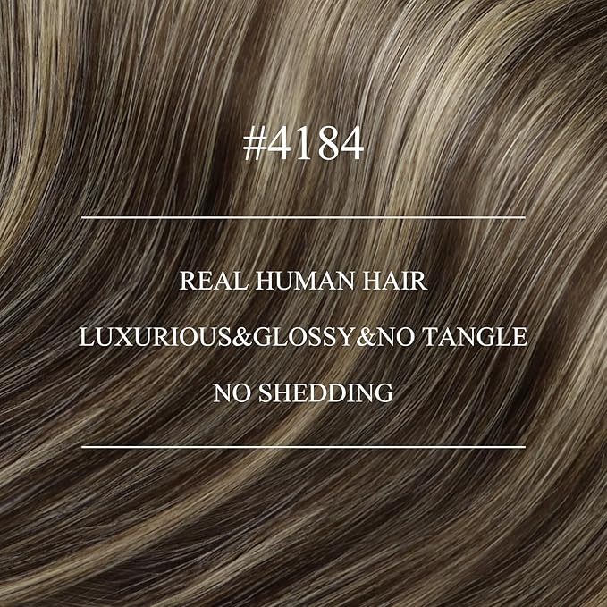 YoungSee Nano Hair Extensions Real Human Hair Balayage Brown Nano Beads Hair Extensions Human Hair Balayage Dark Brown with Ash Blonde Nano Tips Remy Hair Extension for Women Cold Fusion 18in 50s 50g