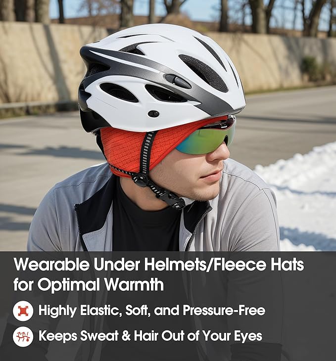 SUNMECI Lightweight Soft Fleece Headband - Breathable Ear Muffs for Men Women in Winter Running Cycling Ski Comfortable Warm for Clod Weather Sports