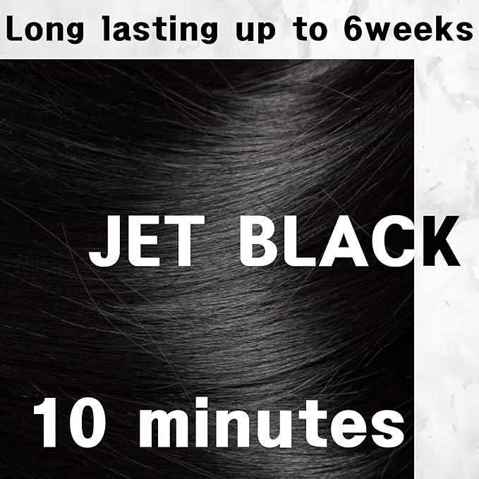 Edbe Hair Color Easy Comb Jet Black (4 Pack) – Grey Hair Mustache and Beard Coloring for Men with One Application Kit
