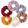 Chiffon Bandana Scrunchies for Women - 6PCS Hair Ties and Accessories