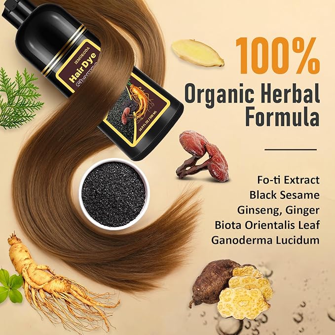 At-Home Hair Dye Shampoo in Silver Gray - 3-in-1 Root to Tip Coloring & Care, Natural Hair Color Shampoo for Women & Men, Gentle Covers Gray Hair in Minutes, Formulated for All Hair Types, 16.9 Fl Oz