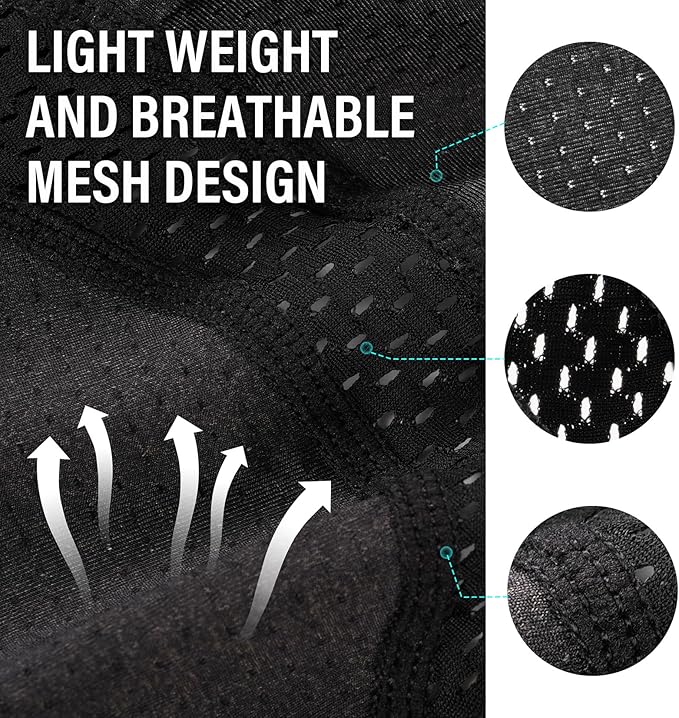 MELASA Do Rag Skull Cap Helmet Liner, Cooling Mesh Bandana Cap, Sweat Dew Rags Head Cover for Men Cycling Motorcycle Running