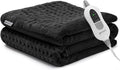 GENIANI XL Electric Heating Pad for Back Pain & Cramps Relief, Electric Throw, Birthday Christmas Gifts for Women, Men Auto Shut Off, Machine Washable, Heat Pad for Neck & Shoulder (12'‘×24" Black)