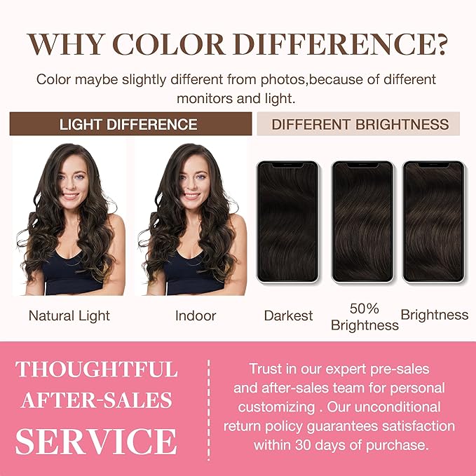 GOO GOO Clip in Hair Extensions Real Human Hair, Remy Human Hair Extensions Clip ins for Women, Natural Human Hair, 20inch 130g 7Pcs, #2A Light Brown