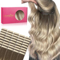 WENNALIFE Tape in Hair Extensions Human Hair, Human Hair Tape in Extensions Skin Weft Tape
