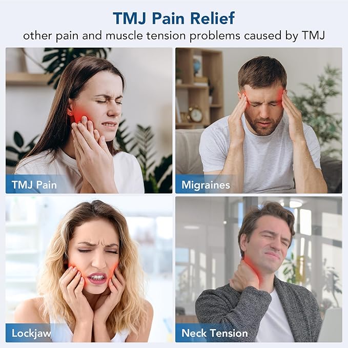 Heating Pad for TMJ Relief, USB Electric Washable Jaw Heating Pad with 3 Heat and 4 Time Settings for Jaw Chin Wisdom Teeth Issues, Oral and Facial Surgery (Blue)