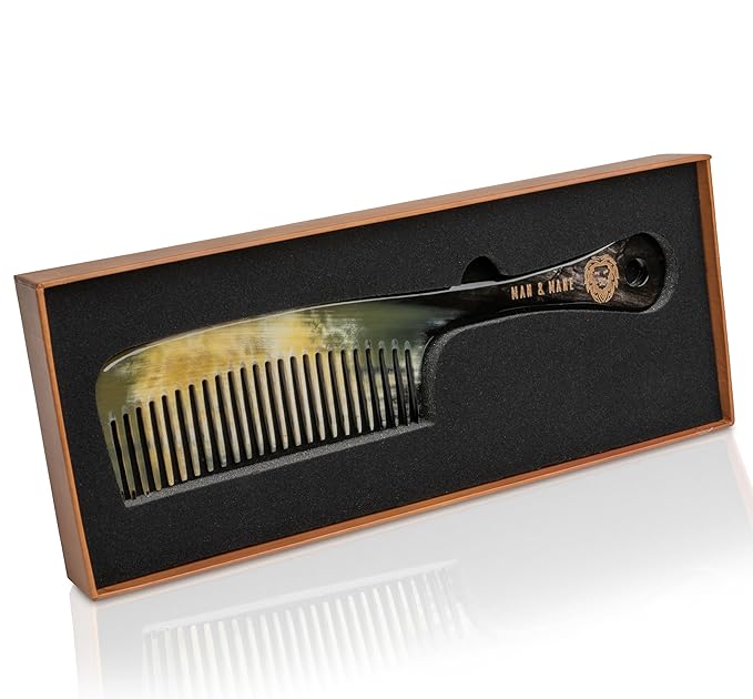 Premium Handmade 100% Oxhorn Anti-static Detangling Styling and Hair Pick Combs Combo Pack for Women & Men