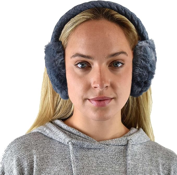 C.C Soft Winter Warm Adjustable Headband Ear Warmer Earmuffs