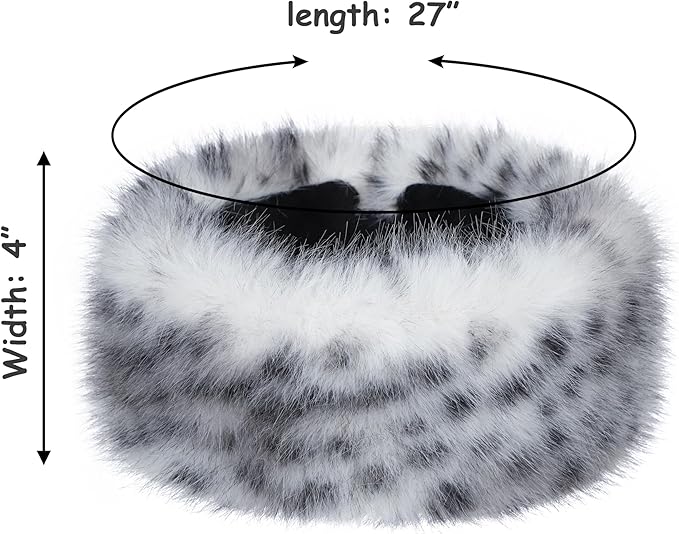 sy soul young Faux Fur Headband with Elastic for Women's Winter Earwarmer Earmuff