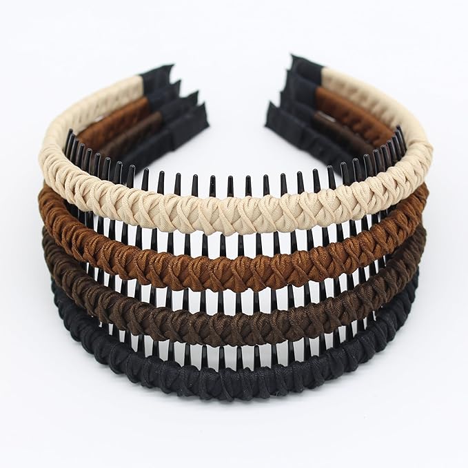 Spa Headbands for Washing Face or Facial.Can easily solve the problem of short hair on the forehead fashionable hair accessories are suitable for friends gatherings and shopping（A pack of 4）