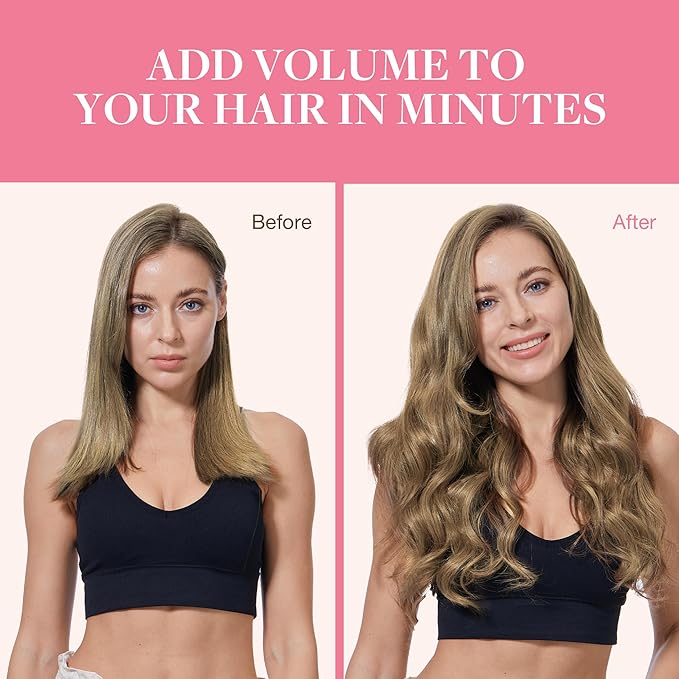 GOO GOO Clip in Hair Extensions Real Human Hair, Remy Human Hair Extensions Clip ins for Women, Natural Human Hair, 22inch 150g 7Pcs, 7 Bronde