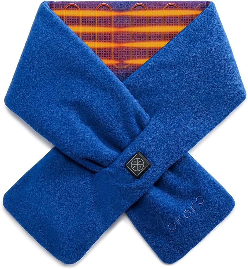 ORORO Heated Scarf, Up to 12 Hours of Warmth, Heated Neck Warmer with Rechargeable Battery