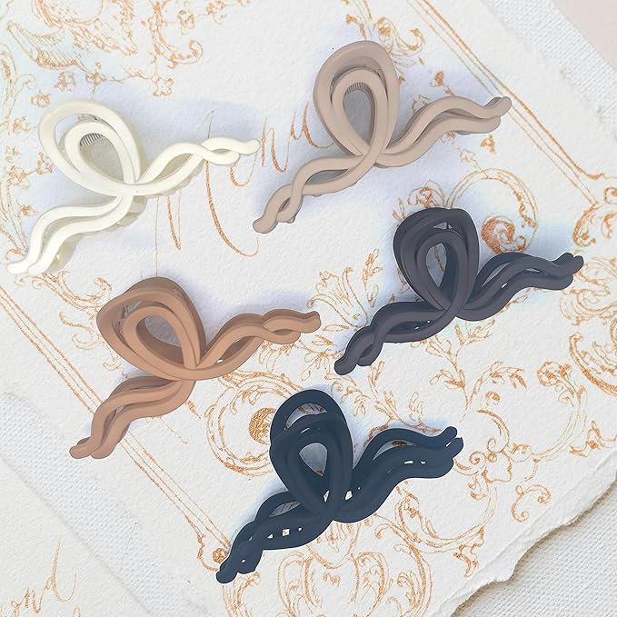 Large Wave Claw Clips for Thick Hair, 5-Pack 5.5“ Non-Slip Matte Hair Clips for Women, Big Hair Clips for Thick Hair (Ombré)