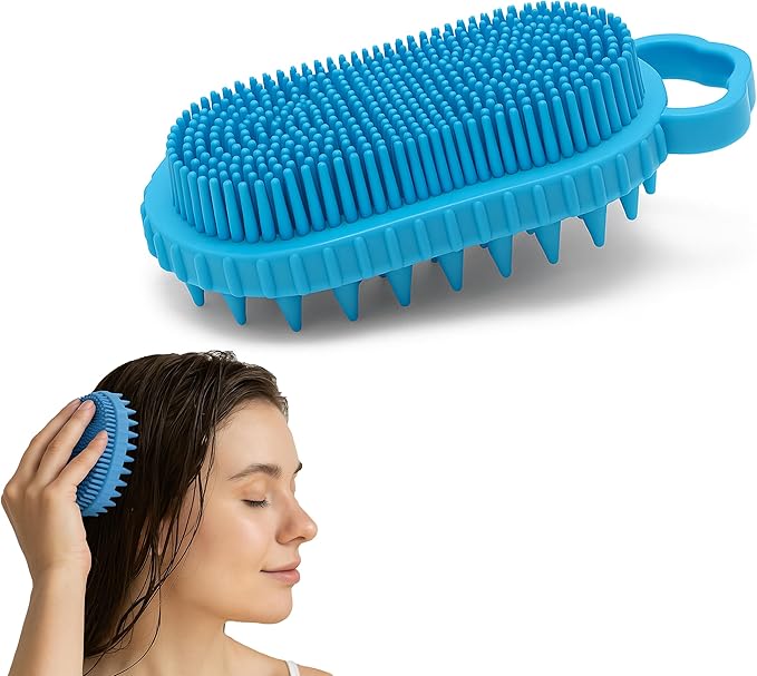 Multi-Function Silicone Scalp Scrubber and Shampoo Brush Soft Scalp Massager for Exfoliation, Dandruff Removal, Relaxation, Supports Circulation & Growth, Scalp Brush Comfy for Wet & Dry Use in Shower