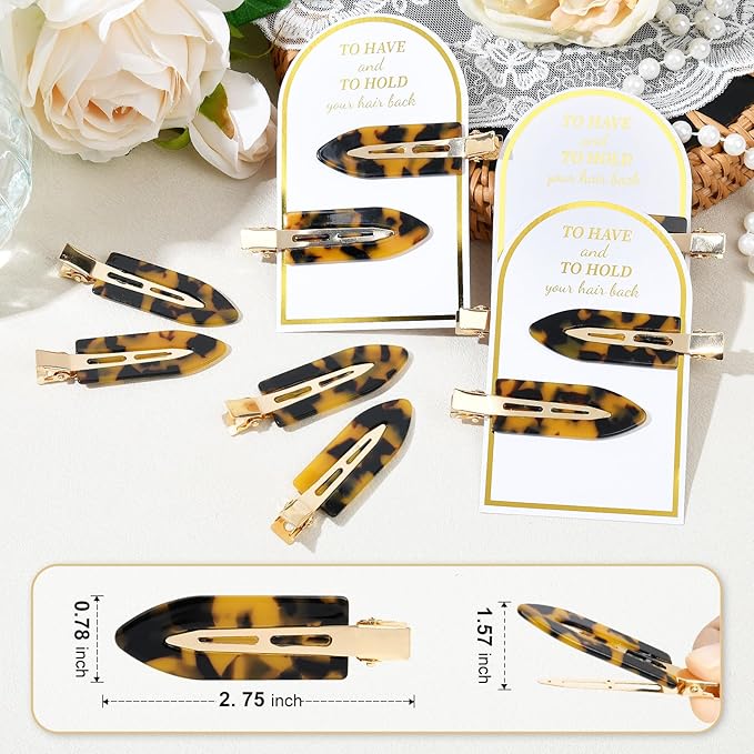 20PCS Bridesmaid Hair Clips No Bend Hair Clips Bridesmaid Hair Accessories Gifts Makeup Creaseless Glitter Hair Clip for Bride Women Girls(20Pcs/10Cards)