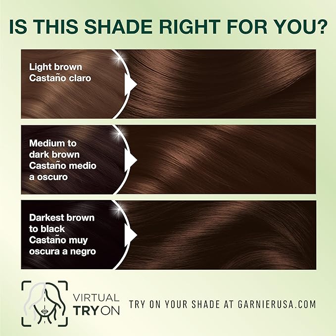 Garnier Hair Color Nutrisse Nourishing Creme, 434 Deep Chestnut Brown (Chocolate Chestnut) Permanent Hair Dye, 2 Count (Packaging May Vary)