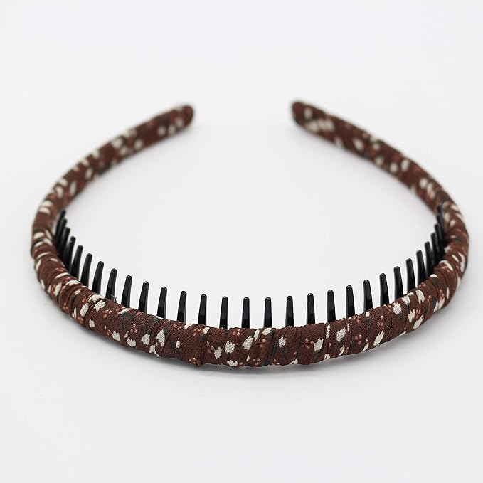 Fashion floral teeth Headbands comb Hair Accessories Non-slip Hair bands Soft Comfy Hair Hoop for Women/Girl(4 color)