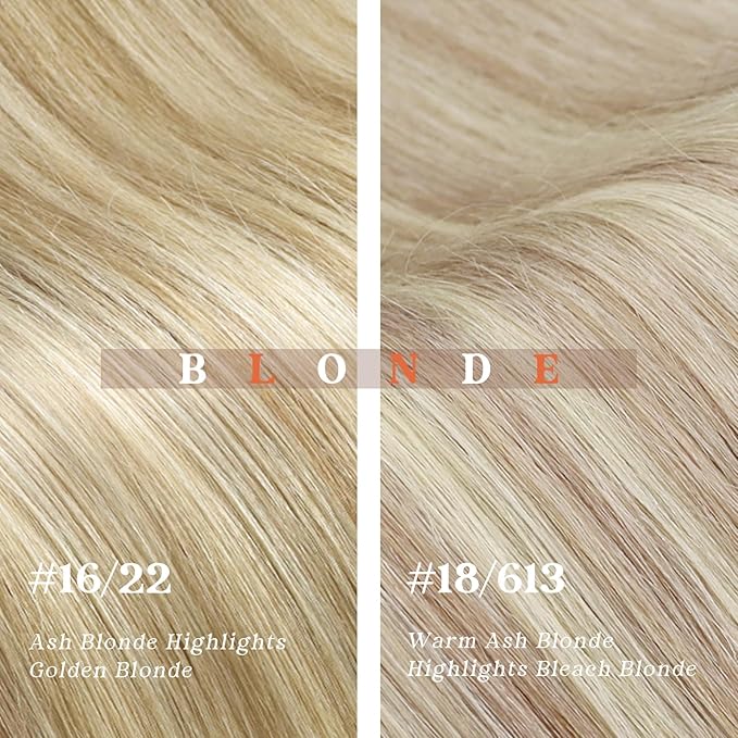 Ve Sunny 24 inch Hair Extensions Clip in Human Hair Dark Blonde Highlights Golden Blonde Hair Extensions Real Human Hair Long Clip in Hair Extensions 7pcs 120g