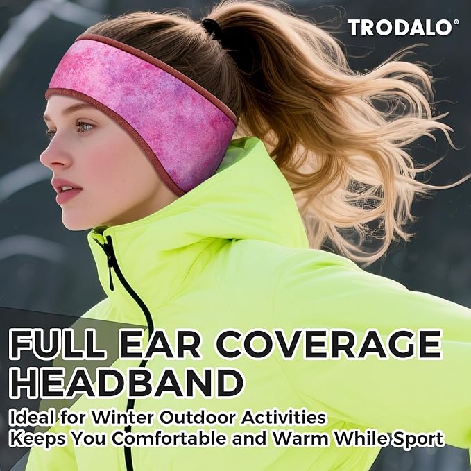 Winter Warmers Headbands for Women Men Soft Cold Weather Ear Headband Fleece Ear Muffs for Running Cycling Ski Hike