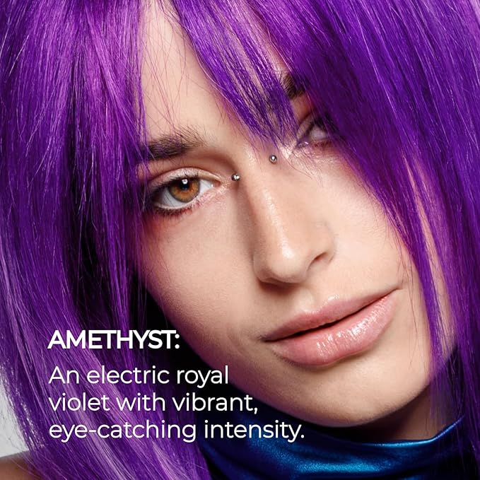 XMONDO Color Amethyst Depositing Mask & Semi-Permanent Purple Hair Dye | Infused with Bond Booster Technology & Hyaluronic Acid for Nourishment, Revitalization & Repair, Vegan Formula, 8 Fl Oz 1-Pack