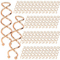 FANDAMEI 50PCS Spiral Hair Pins, Spin Pins Spiral Bobby Pins for Girls, Women and Kids, Non-Scratch Round Clip & Bun Twist, Stylish Bun Bobby Pins, Premium Spin Pins for Hair, Rose Gold