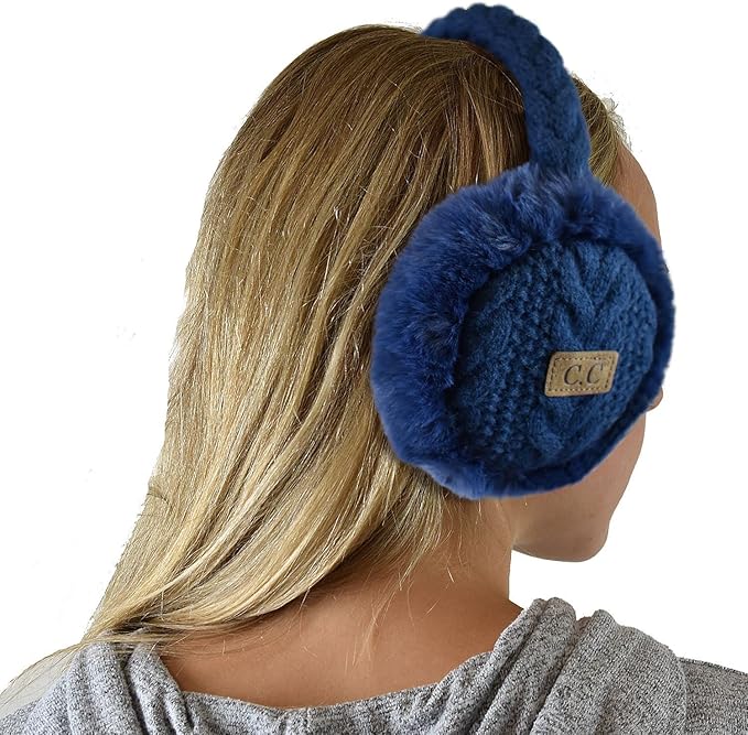 C.C Soft Winter Warm Adjustable Headband Ear Warmer Earmuffs