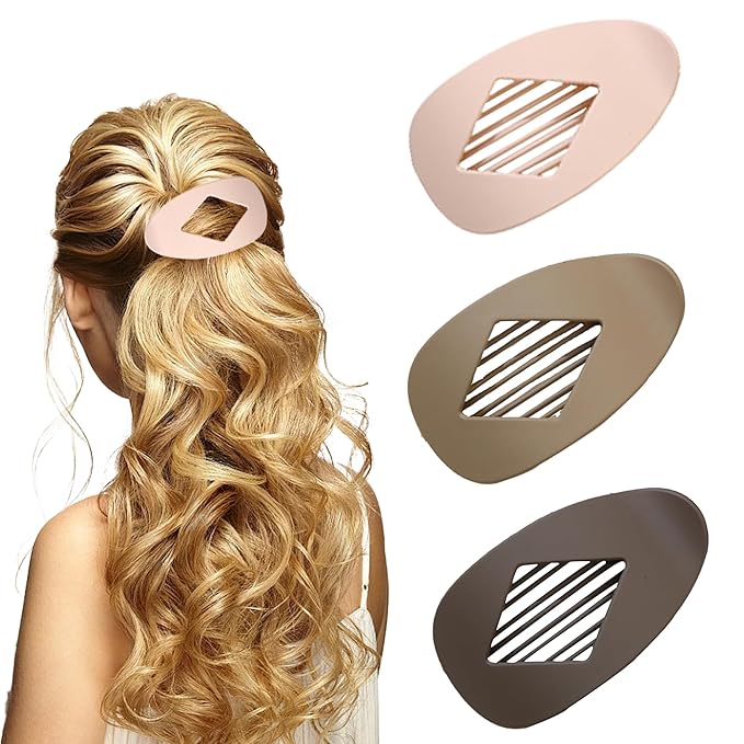 Flat Hair Clips for Women Girls, Matte Flat Claw Clips, Strong Styling Large Hair Clips for Thick Hair and Fine Hair,French Duckbill Hair Clip