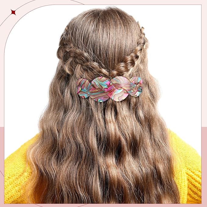 Geyoga 6 Pieces Vintage Hair Barrettes for Women Retro Flower French Pearl Crystal Rhinestones Clips Hair Pins for Women Styling Accessories(Gorgeous Style)