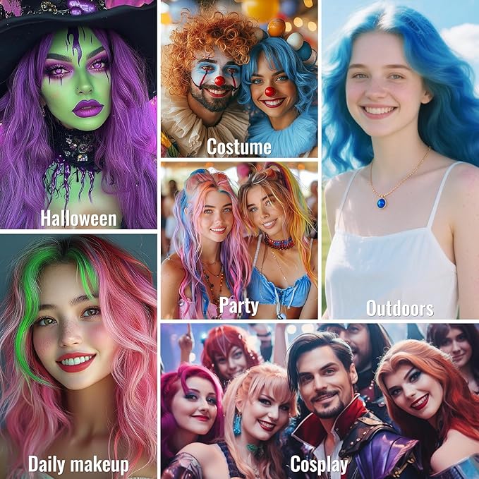 Temporary Pink Hair Color Spray – 1-Day Washable Hair Color for Women Kids Men, Fun Hair Spray for Halloween, Cosplay, Costumes, Parties, Festivals, Crazy Hair Day, DIY Hair Looks