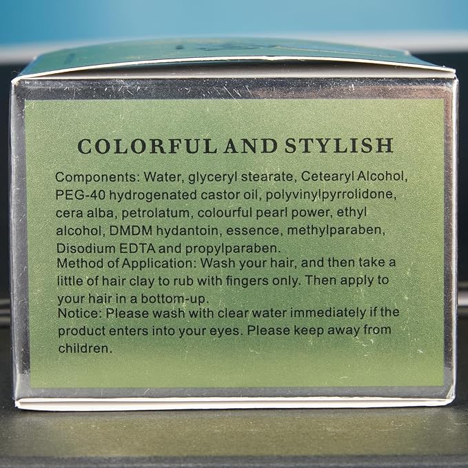 Christmas White Hair Color Wax 4.23 Ounces, Hair Spray Color, Natural Hair Wax Color, Washable Kids Women Temporary Hair Color Dye Clays for Beard, DIY, Parties, Cosplay, Role Playing,Halloween(White)