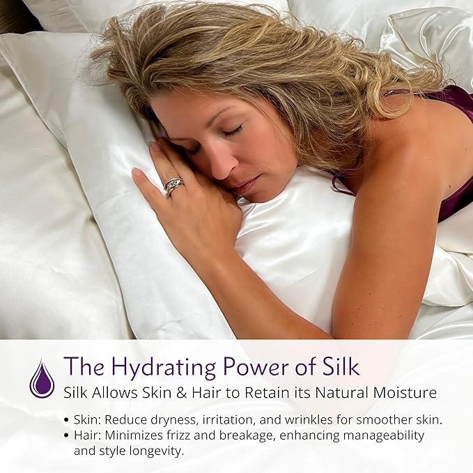 Mulberry Park 30 Momme Silk Pillowcase - 100% Grade 6A Mulberry Silk for Healthier Hair and Skin - Prevent Frizzy, Damaged Hair and Enjoy a Clearer Complexion - Gunmetal/King (20" x 36")