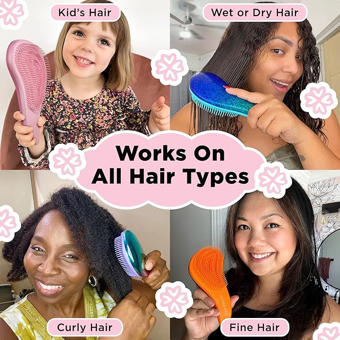 Spa Beauty and Hair Care Bundle with 7-Piece Self-Care Kit and DIY Detangling Brush – All-in-One Set for Relaxation and Tangle-Free Styling at Home