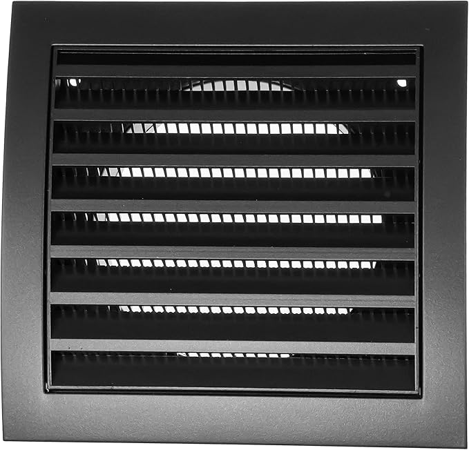 Repa Market 4 Inch Anthracite Dryer Vent Hood/Duct Cover for Walls or Ceiling/ABS Plastic Louvered Air Grille with Built-In Mesh Screen/Exhaust and Dryer Vent Covers for Indoor & Outdoor Use