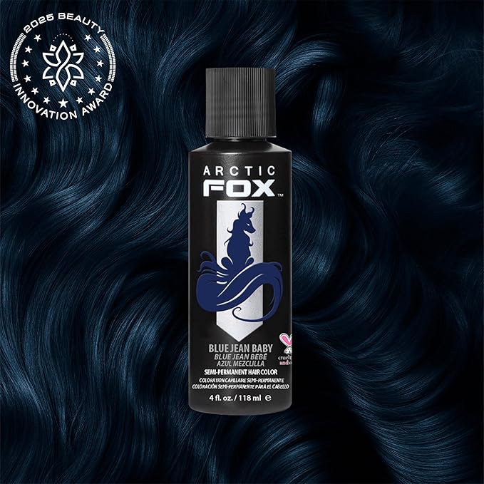 ARCTIC FOX Vegan and Cruelty-Free Semi-Permanent Hair Color Dye (4 Fl Oz, BLUE JEAN BABY)